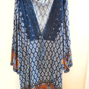 Bohemian style tunic, swimsuit cover-up